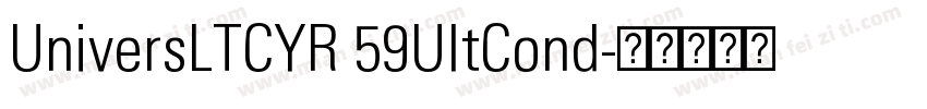 UniversLTCYR 59UltCond字体转换